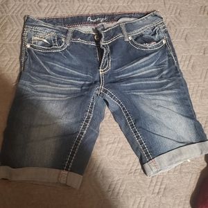 Amethyst Bermuda Shorts with Bling